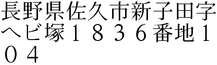 新子田字ヘビ塚１８３６番地１０４